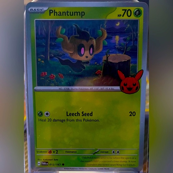 PHANTUMP 12/167 Trick or Trade 2024
Twilight Masquerade Pokemon Trading Card TCG - Picture 2 of 3